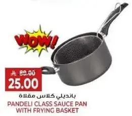Pandeli class sauce pan with frying basket.