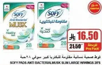 Sofy Anti Bacterial Pads, 28 pcs.