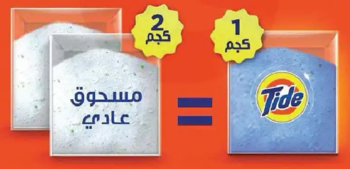 Tide regular detergent powder, 2 kg.