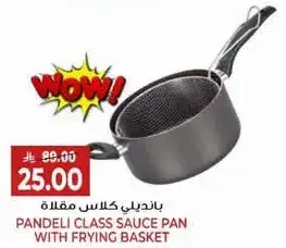 Pandeli class sauce pan with frying basket.