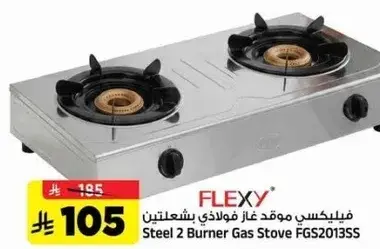 Steel 2 Burner Gas Stove FGS2013SS