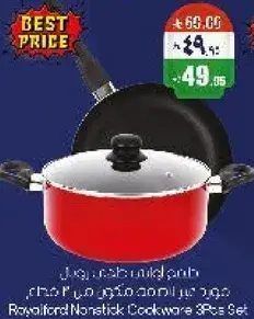 Royalford Nonstick Cookware 3-Pcs Set