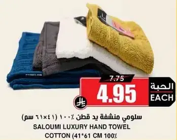 Saloumi luxury hand towel.