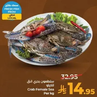 Crab Female Sea Per kg