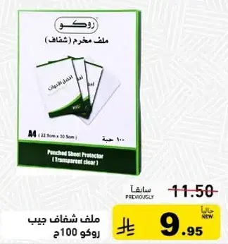 Roko A4 punched sheet protector set of 100.