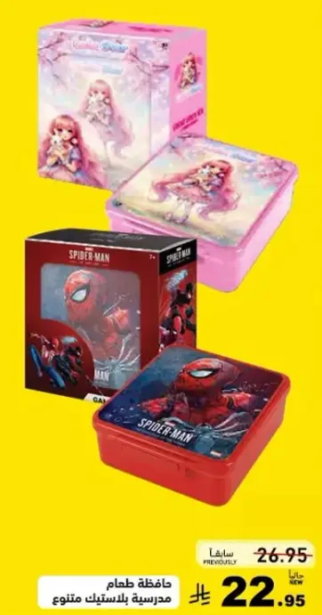 School lunch box assorted styles.