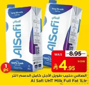 Al Safi UHT Milk Full Fat 1L
