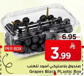Grapes Black Plastic Box