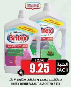بريتكس مطهر ومنظف متنوع 3 لتر
