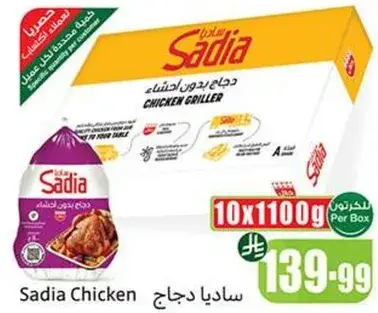 دجاج ساديا مشوي، 10 × 1100 جرام.