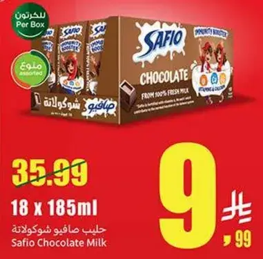 Safio Chocolate Milk, 18 x 185ml