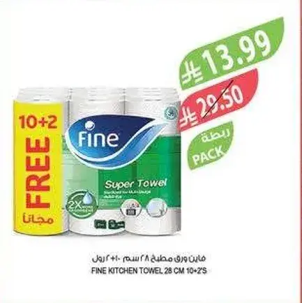 Fine Kitchen Towel 28 cm 10+2's
