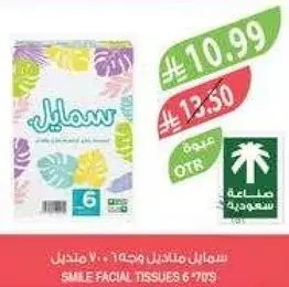 سمايل مناديل وجه 6×70