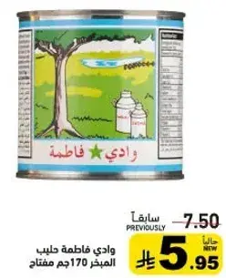 وادي فاطمه حليب مركز 170 جرام.