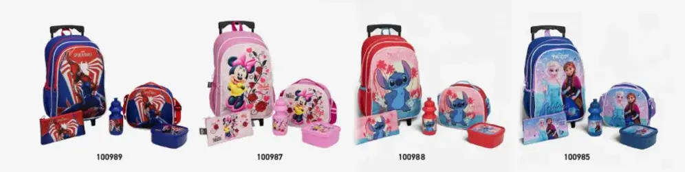 Disney character backpacks for kids.