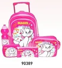 Marie 5-in-1 backpack set with bottle and accessories.
