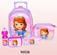 Sofia the First backpack set with water bottle and lunch box.