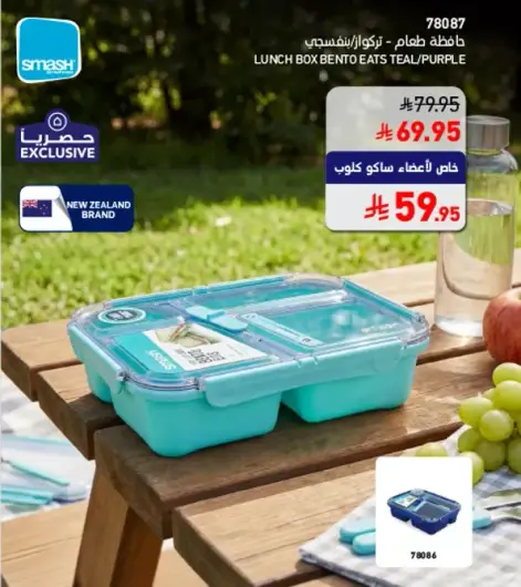 Lunch box bento eats teal/purple