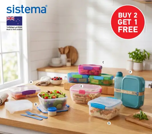 Sistema food storage containers, buy 2 get 1 free.