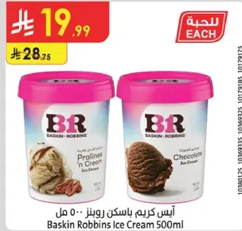 ايس كريم باسكن روبنز 500 مل.