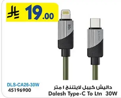 دالیش كابل نوع سي لايتنغ 1 متر