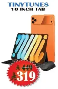 10 inch tablet with accessories.