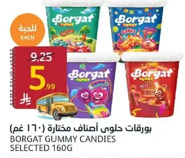 بورغات حلوي الوان مختاره (160 غم)