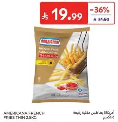 Americana French Fries Thin 2.5kg