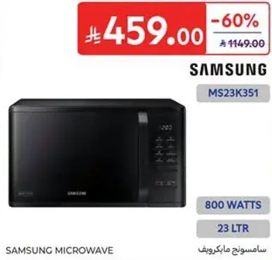 Samsung microwave, 23 LTR, 800 watts.