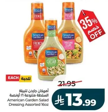 American Garden Salad Dressing Assorted 16oz