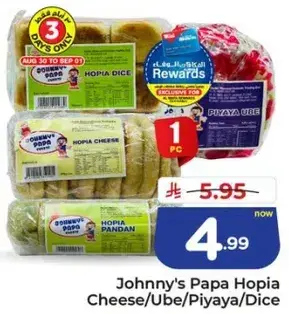 Johnny's Papa Hopia Cheese/Ube/Piyaya/Dice