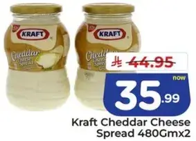 Kraft Cheddar Cheese Spread 480Gmx2