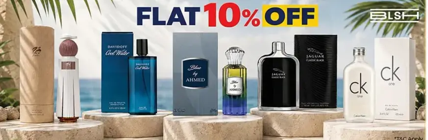خصم 10% علي مجموعه من العطور.