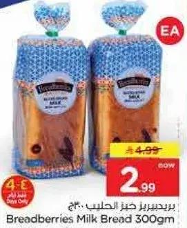 Breadberries Milk Bread 300gm
