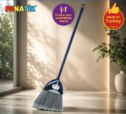 Fanatik broom with long handle.