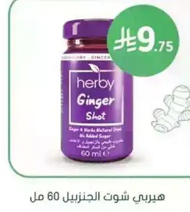 Herby Ginger Shot, 60 ml.