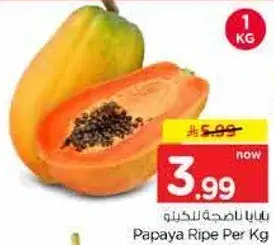 بابايا ناضجه للكيلو