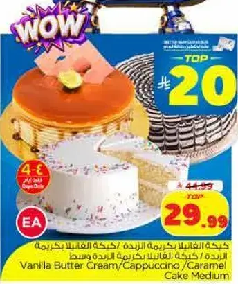 كيكه فانيلا بكريمه الزبده 4 قطع