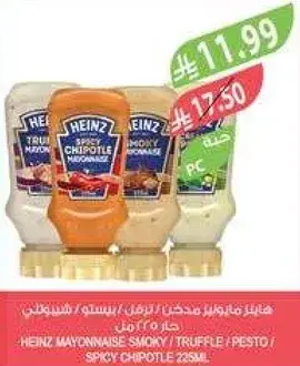هاينز مايونيز مدخن / ترافل / بيستو / حار 225 مل