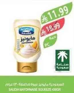 SAUDIA MAYONNAISE SQUEEZE 490GR