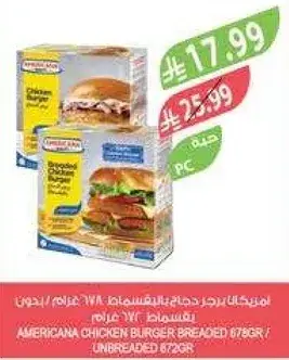 Americana Chicken Burger Breaded 672g