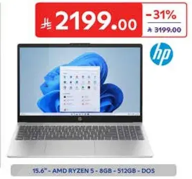 15.6" - AMD RYZEN 5 - 8GB - 512GB - DOS