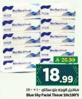 Blue Sky Facial Tissue 10x180's