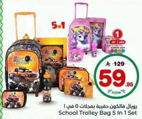 School Trolley Bag 5 In 1 Set