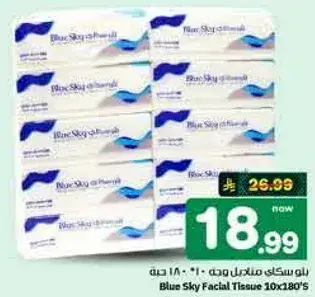 Blue Sky Facial Tissue 10x180's