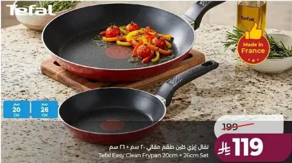 Tefal Easy Clean Frypan 20cm + 26cm Set