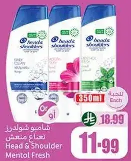 Head & Shoulder Mentol Fresh Shampoo 350ml