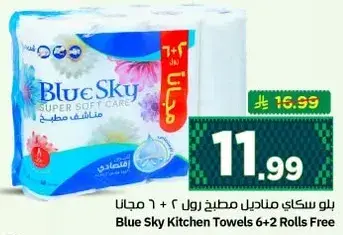 Blue Sky Kitchen Towels 6+2 Rolls Free