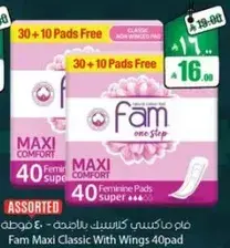 Fam Maxi Classic With Wings 40 Pads