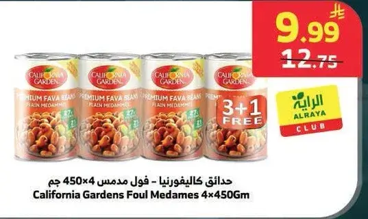 حدايق كاليفورنيا - فول مدمس 4×450 جم